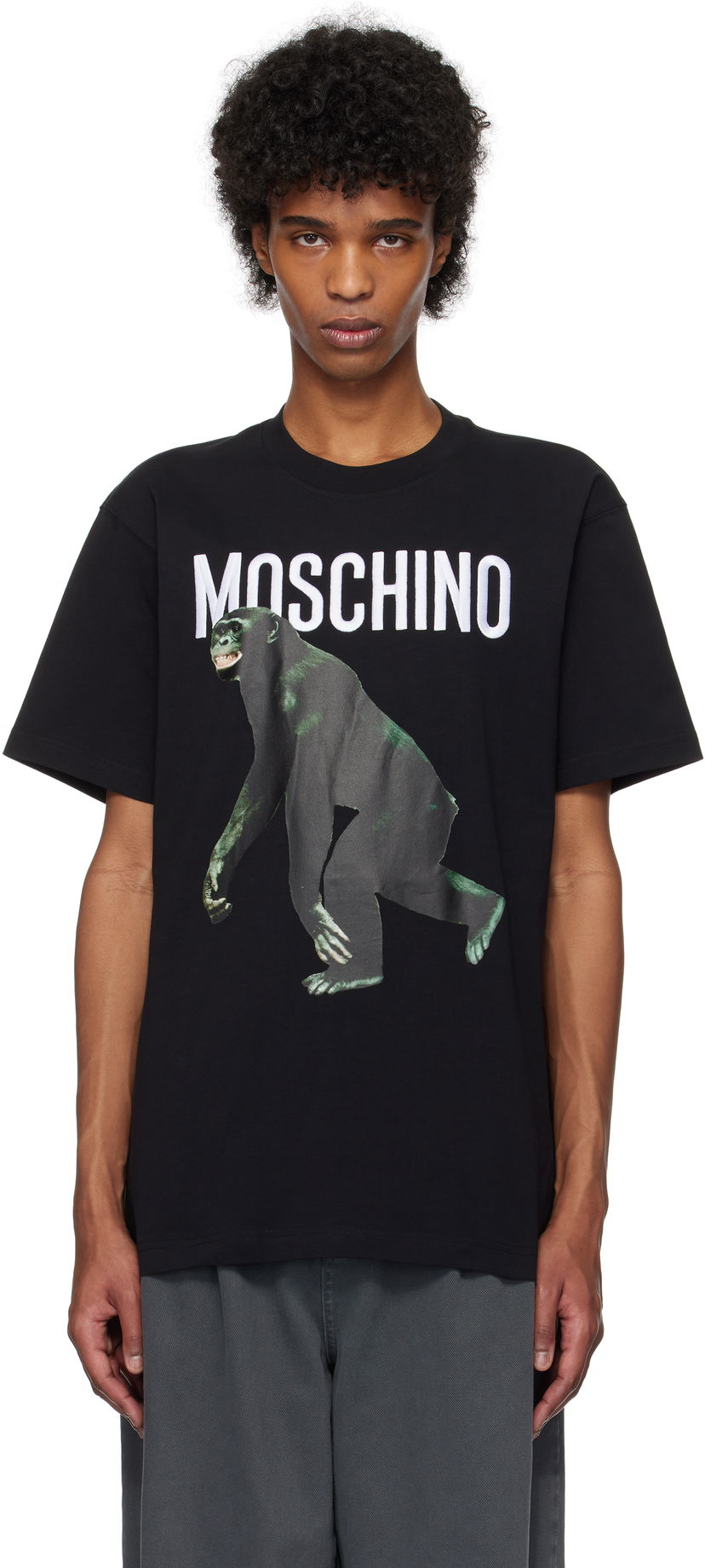 Majica kratkih rukava Moschino Moschino Chimpanzee Graphic Tee Crna | 251ZZA071302411555