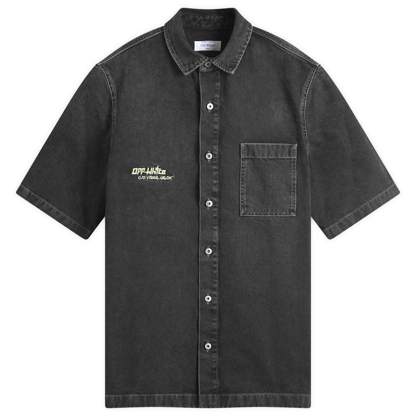 Košulja Off-White Black Denim Bowling Shirt Crna | OMYD05AS25DEN0011350