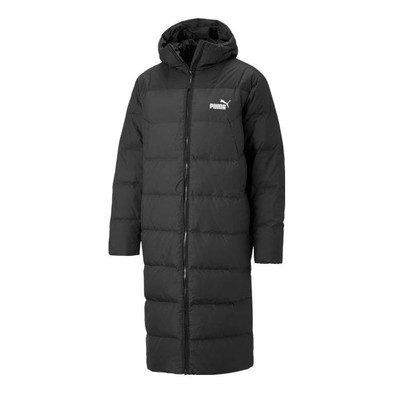 Pernata jakna Puma Long Down Coat With Hood Crna | 672435-01