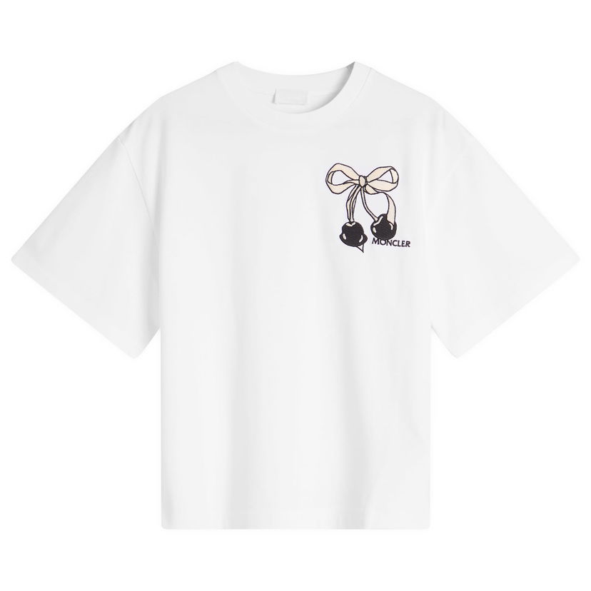 Majica kratkih rukava Moncler Women's Cherries Graphic T-Shirt, Size Large, Moncler Bijela | 8C000-11-89AUG-00A