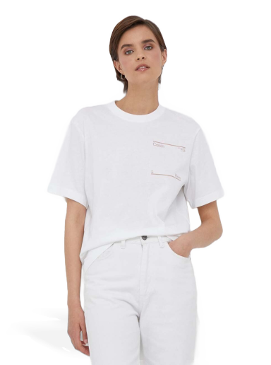 Majica kratkih rukava CALVIN KLEIN Boyfriend Tee Bijela | K20K205723