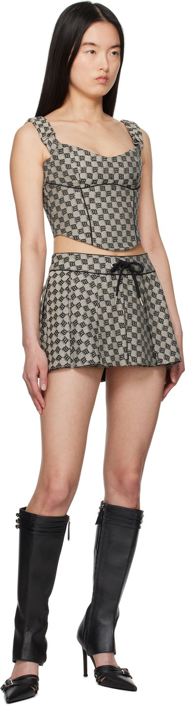 Suknja MISBHV MISBHV Monogram Jacquard Canvas Miniskirt Bež | 250W854, 3