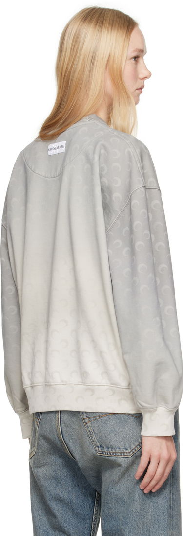 Džemper Marine Serre Marine Serre Moon Faded Fleece Oversized Sweatshirt Siva | UST022A CJER0073, 2
