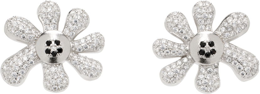 Naušnice Collina Strada Collina Strada Happy Blossom Pave Earrings Metalik | XX1074