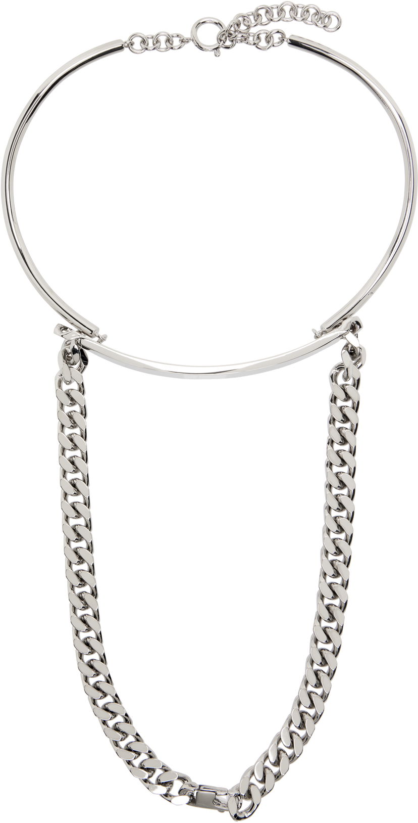 Ogrlica Maison Margiela MM6 Maison Margiela Mixed Chain Necklace Metalik | SM6UU0080 P8371