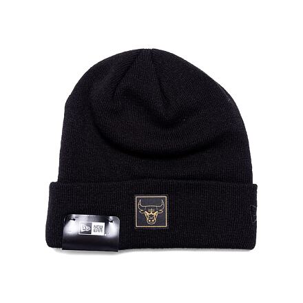 Kapica New Era NBA Metallic Badge Cuff Knit Chicago Bulls Black / Metallic Gold One Size Crna | 60424828