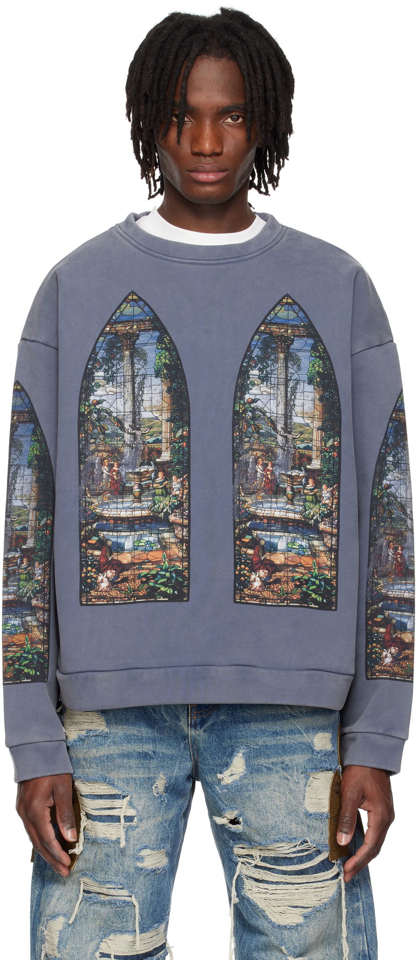 Dukserice Who Decides War Who Decides War Apparent Crewneck Sweatshirt Plava | 1110030010SS25