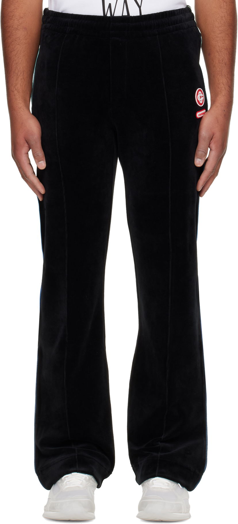 Trenirka Casablanca Gradient Piping Velour Track Pants Crna | M-AW25-JTR-300-01