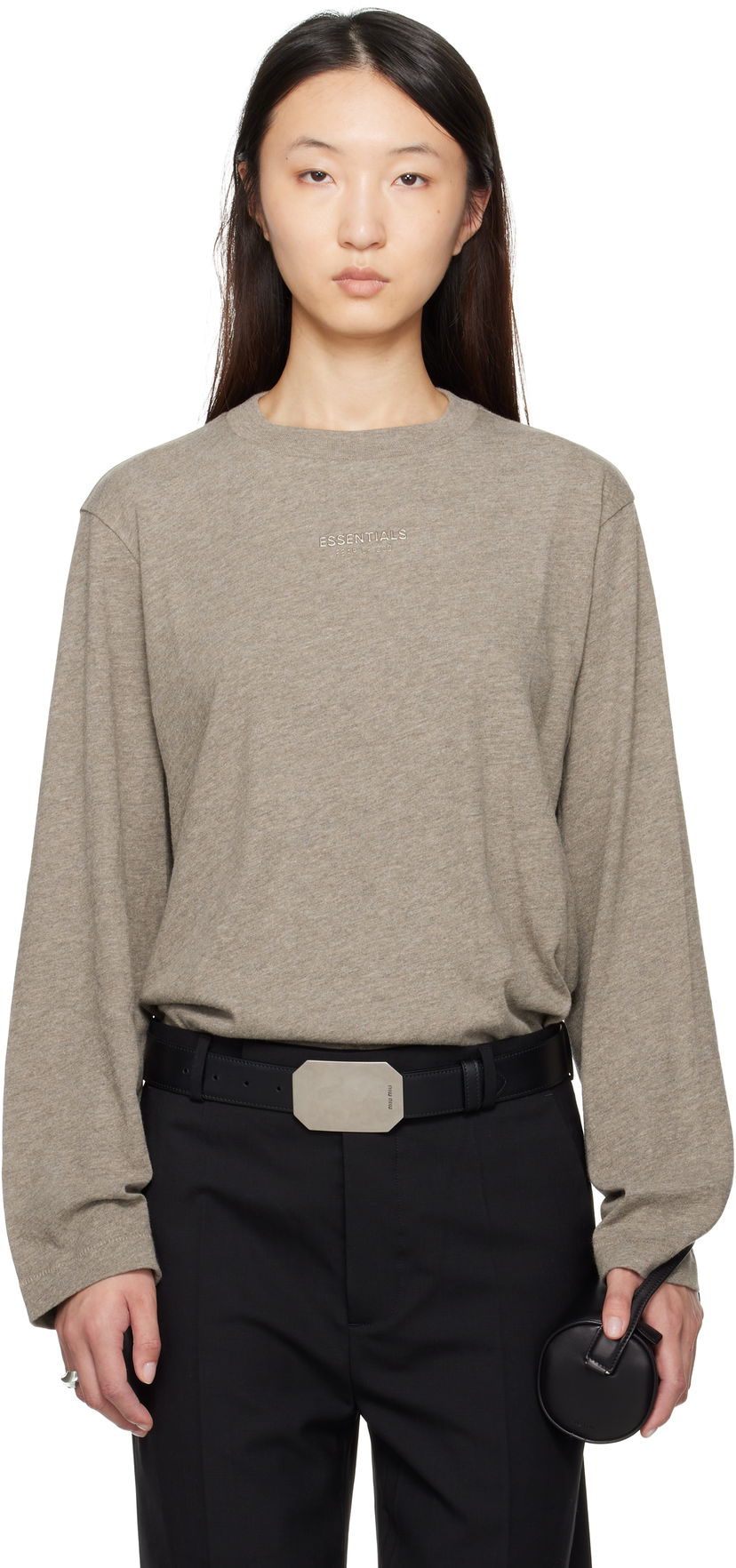 Majica kratkih rukava Fear of God Fear of God ESSENTIALS Classic Fit Long Sleeve T-Shirt Siva | 125SP255883FW