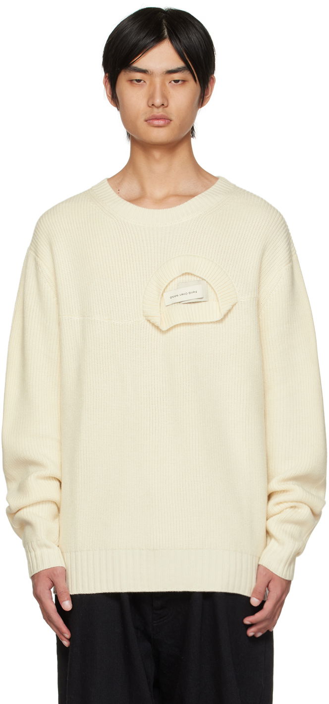 Džemper Feng Chen Wang Feng Chen Wang Double Neck Sweater Bež | FUF14KT12