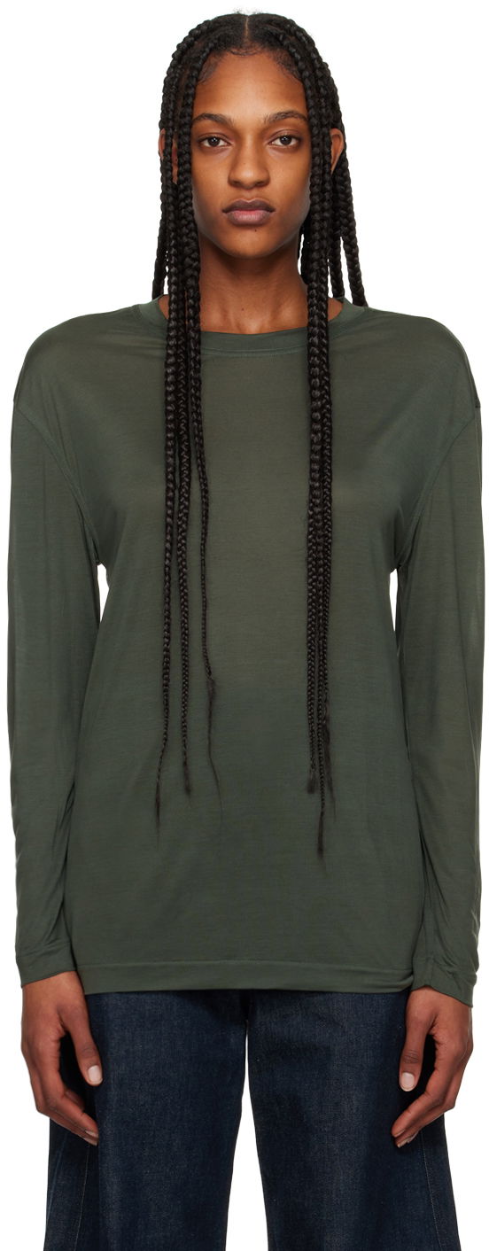 Majica kratkih rukava LEMAIRE Soft Long Sleeve T-Shirt Zelena | TO1171 LJ1011
