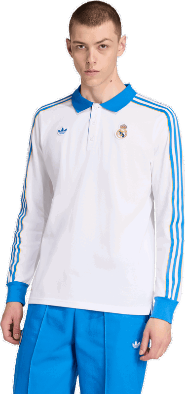 Polo majica adidas Originals adidas Originals Real Madrid Icon Long Sleeve Polo Shirt Bijela | jn3065, 4