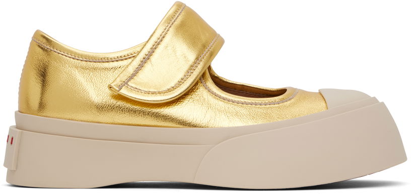 Odjeća Marni Marni Leather Mary Jane Ballerinas Žuta | SNZW003120 PR695