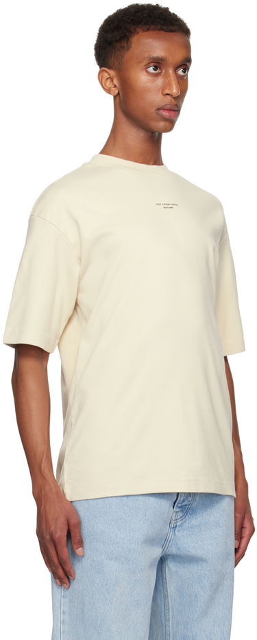 Majica kratkih rukava Drôle de Monsieur Drôle De Monsieur Classique Slogan T-Shirt Bež | PERM-TS202-CO002-MT, 1