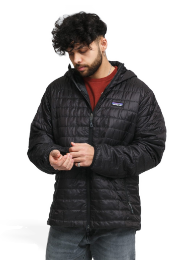 Pernata jakna Patagonia Nano Puff Hoody Crna | 84222 BLK