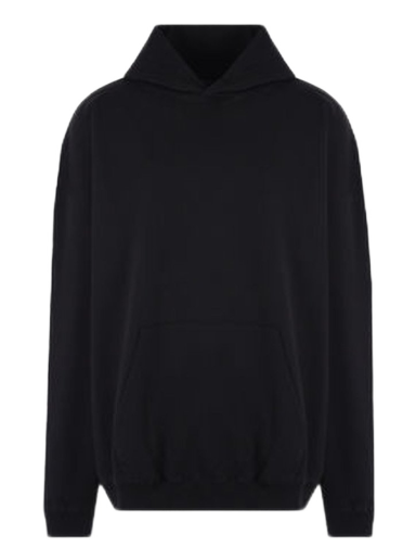 Dukserice Balenciaga Oversized Jersey With Logo Embroidery Hoodie Crna | 620973TNVB11070