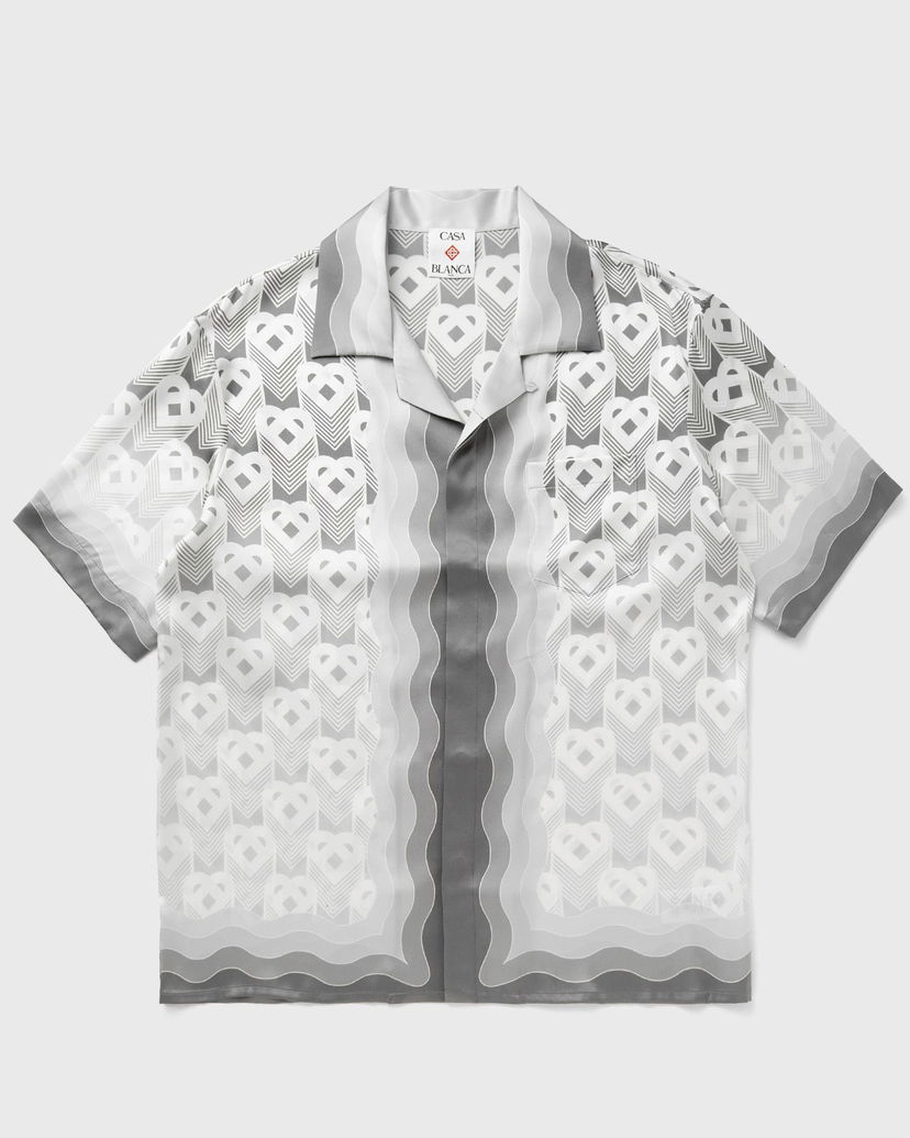Košulja Casablanca Casablanca Short Sleeve Cuban Collar Shirt Siva | U-MPS25-SH-003-02