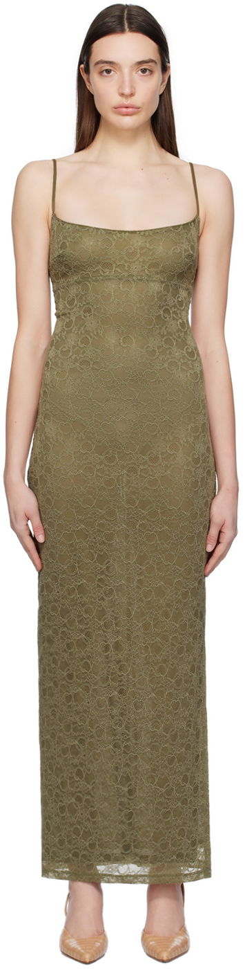 Haljina Miaou Miaou Thais Lace Maxi Dress Zelena | 5019SLHUN