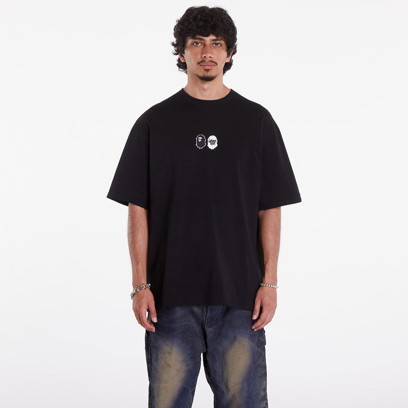 Majica kratkih rukava BAPE A BATHING APE Mad Ape Graphic Logo Relaxed Fit Tee Crna | 001TEK301341MBLK