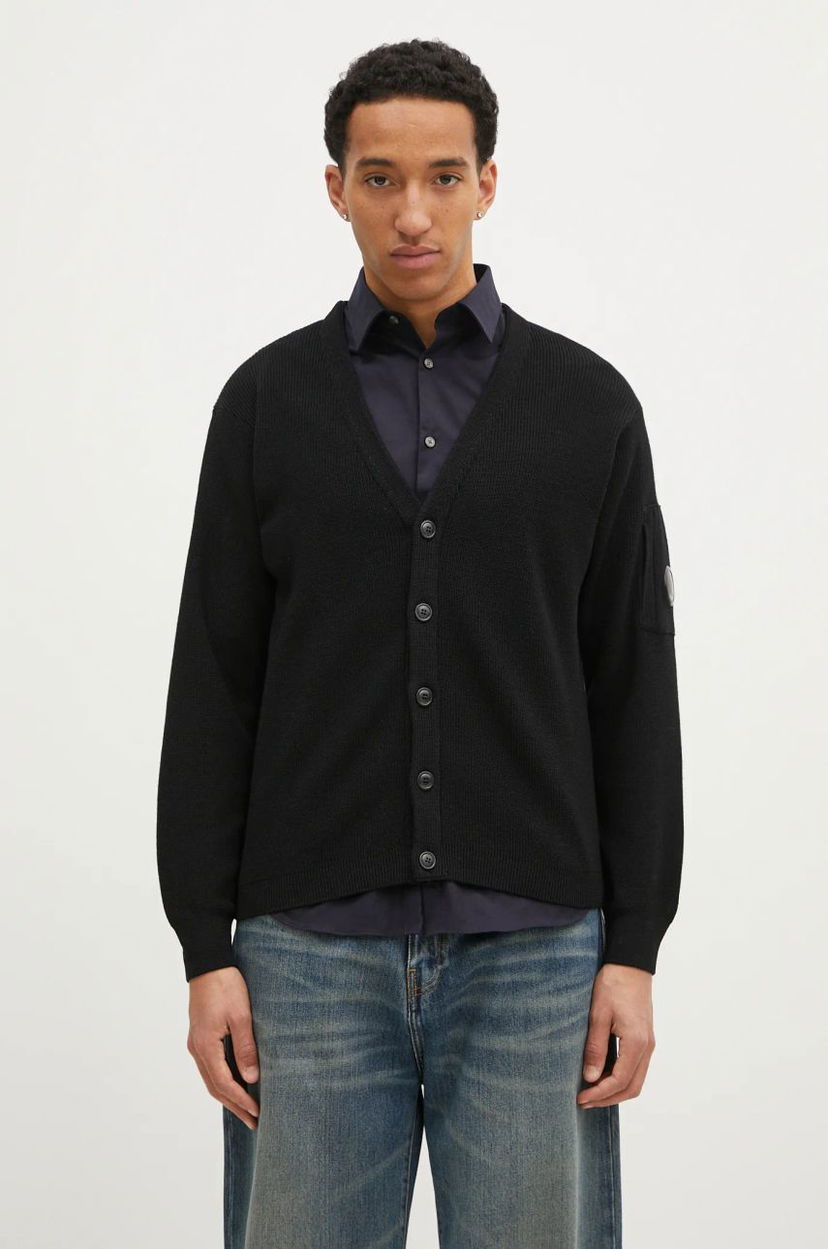 Džemper C.P. Company Re-Wool Knit Cardigan Crna | 17CMKN253A006595A