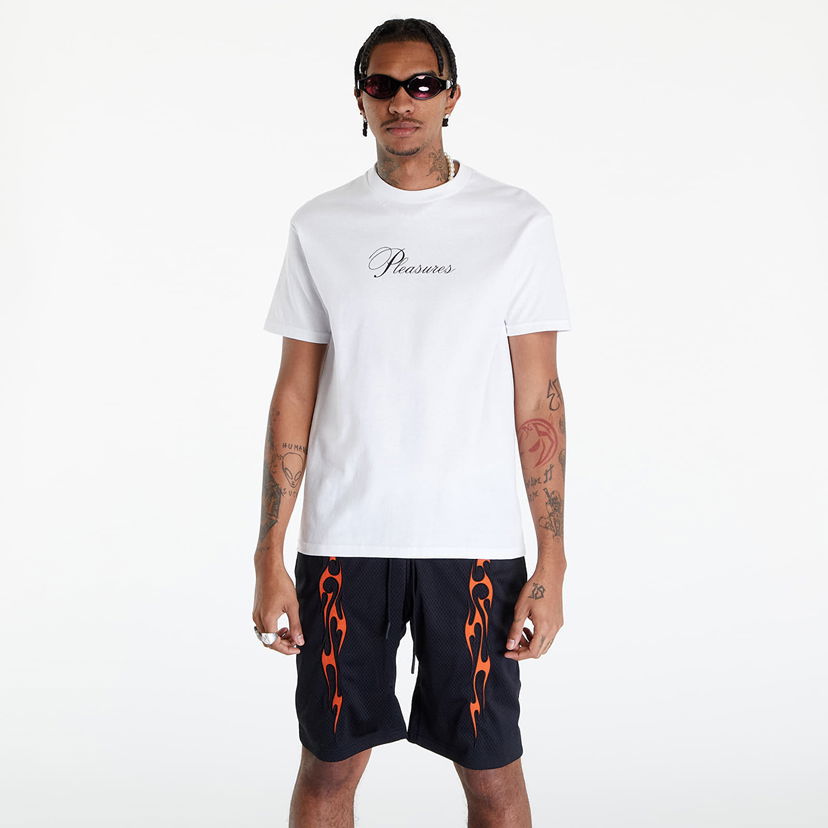 Majica kratkih rukava Pleasures Stack T-Shirt Bijela | P24SP050 WHITE