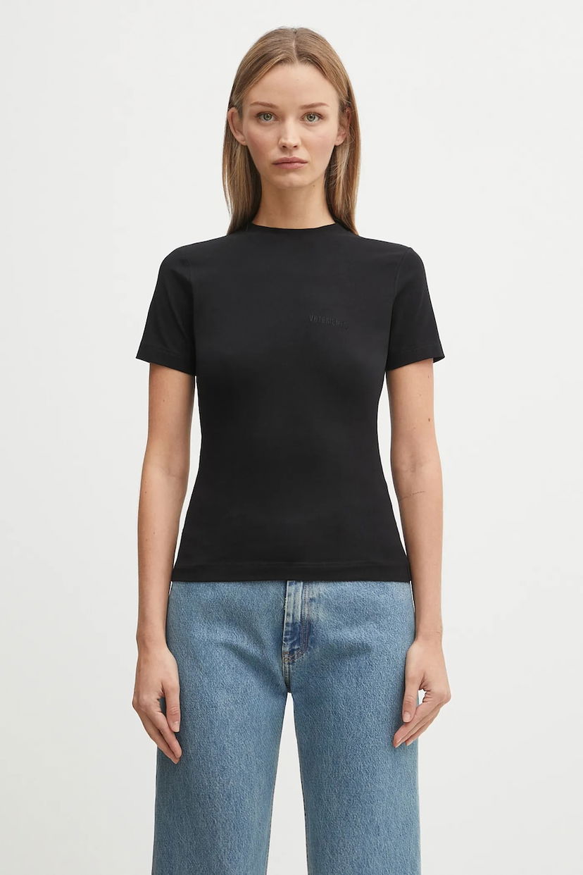 Majica kratkih rukava VETEMENTS VETEMENTS Logo Fitted T-Shirt Crna | WH76TR130B