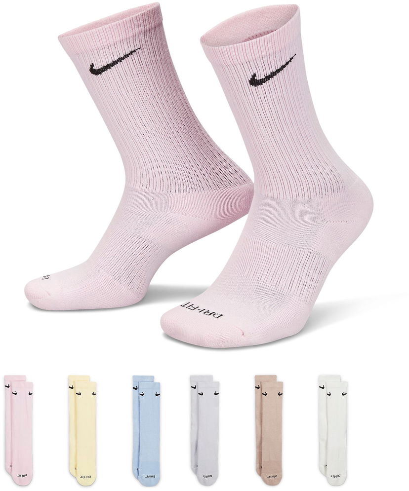 Čarape Nike Everyday Plus Cushioned Crew Socks (6 Pairs) Ružičasta | sx6897-906