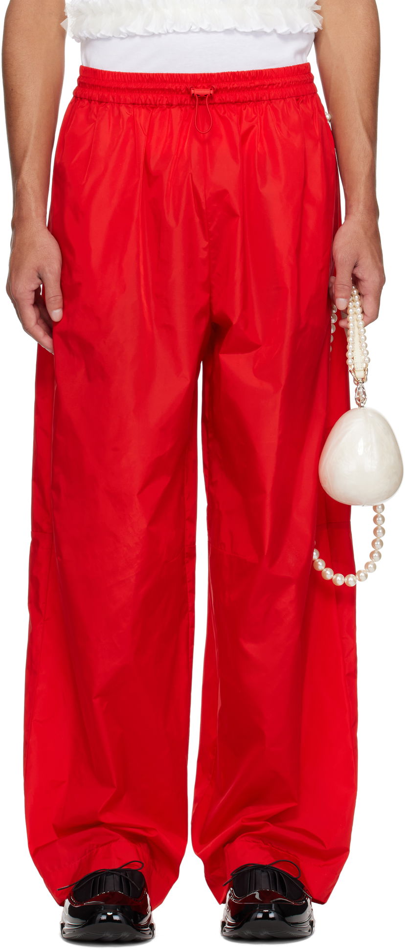 Trenirka Simone Rocha Simone Rocha Wide Leg Track Pants Crvena | 4146D 1067