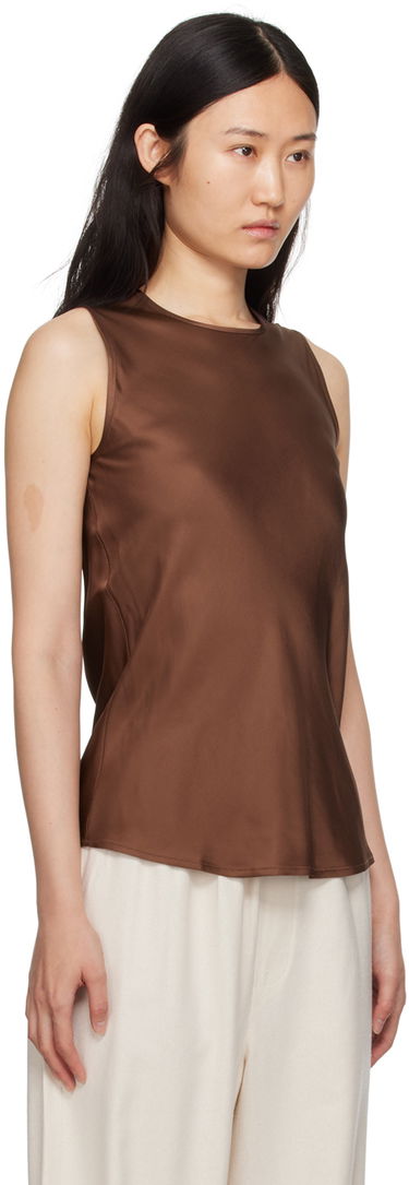 Majica bez rukava Baserange Silk Tank Top Smeđa | TODYT-VI-SP24, 1