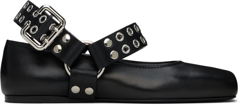 Tenisice i cipele Alaïa ALAÏA Biker Ballerina Flats Crna | AA3A041CK290