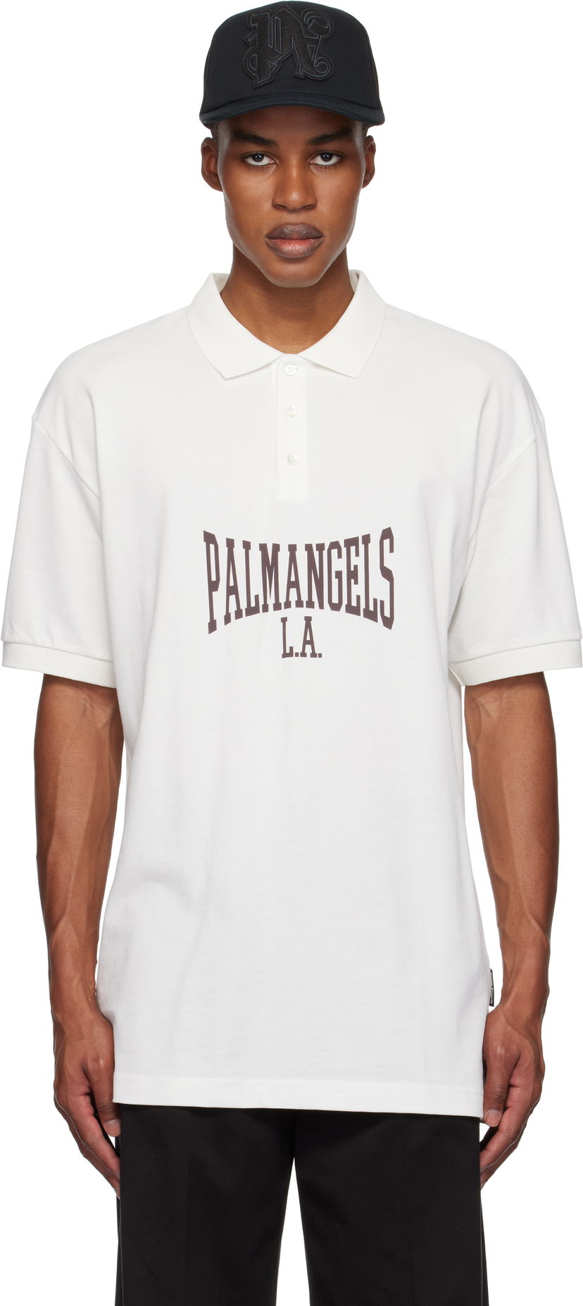 Polo majica Palm Angels College Polo Bijela | PMGB012F24FAB0010329