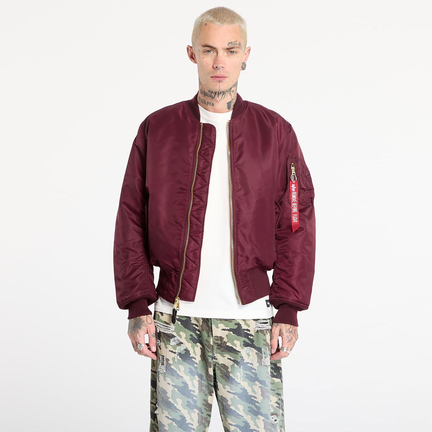 Bomber jakna Alpha Industries MA-1 Heritage Bomber Jacket Tamnocrvena | 100101-608, 0