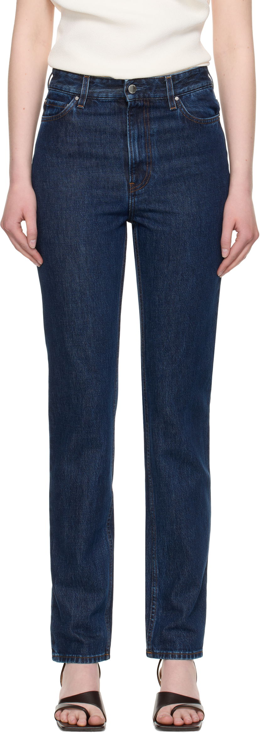Jeans TOTEME High Slim Jeans Plava | 252-WRB0271-FB0045