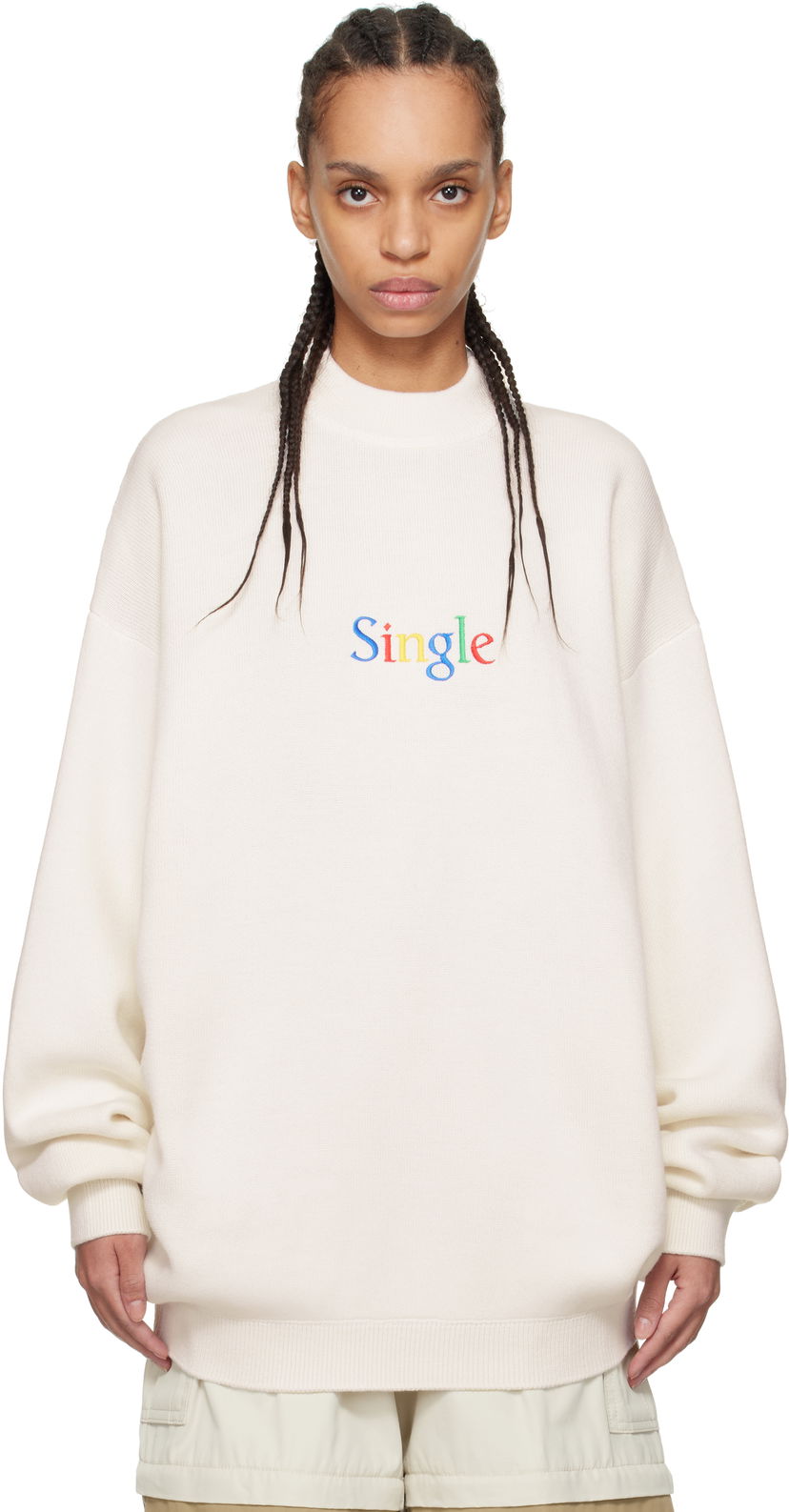 Džemper VETEMENTS Vetements 'Single' Sweater Bijela | UA66KN120W