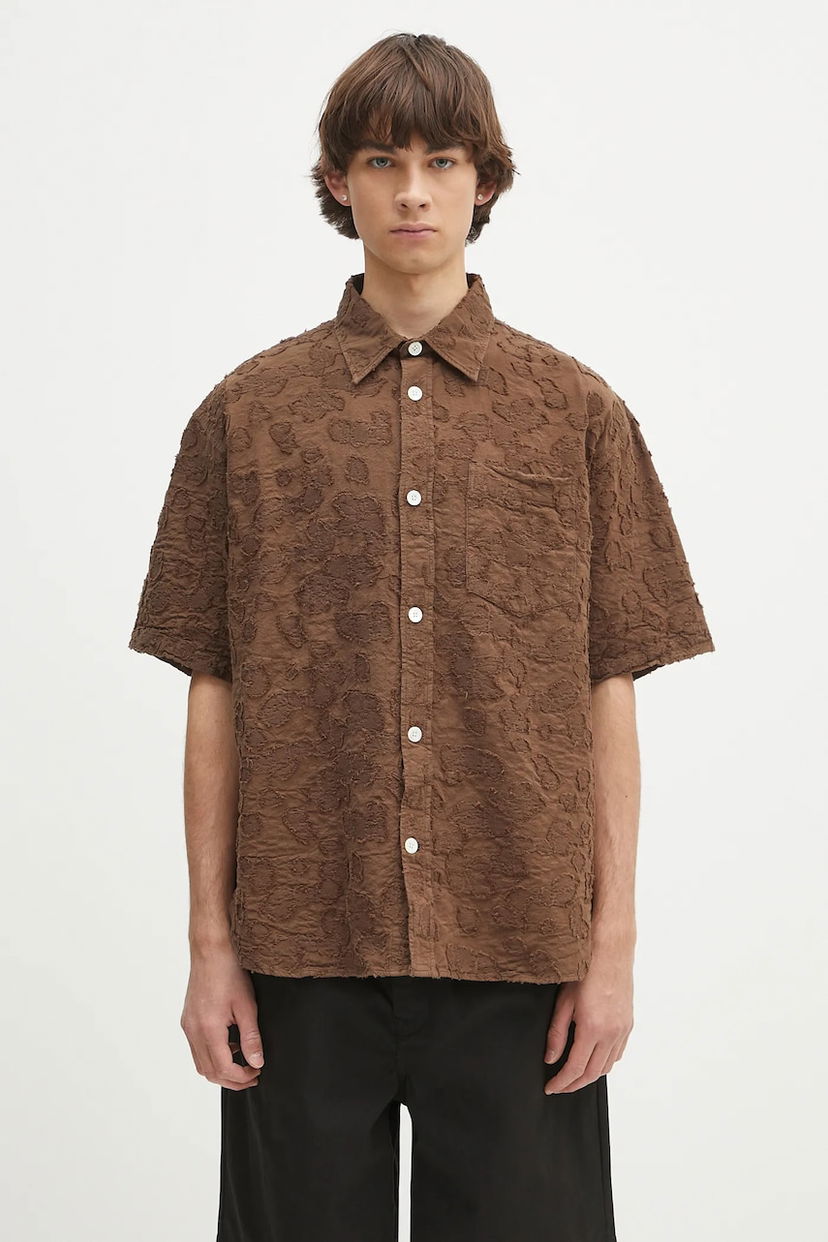 Košulja NORSE PROJECTS Norse Projects Mo Oversized Fil Coupe Relaxed Fit Shirt Smeđa | N40.0830.2033