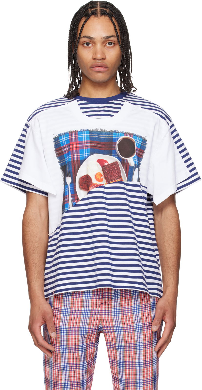 Majica kratkih rukava Charles Jeffrey Loverboy Charles Jeffrey LOVERBOY Auld Hag Edition Double T-Shirt Bijela | 54100101