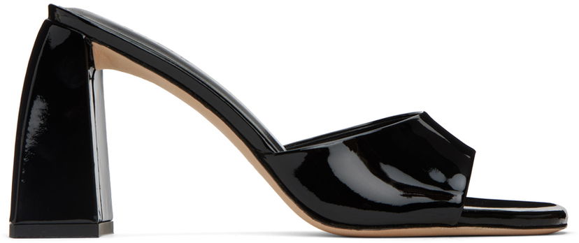 Tenisice i cipele BY FAR Michele Patent Leather Heeled Sandals Crna | 22FWMICHMBLP