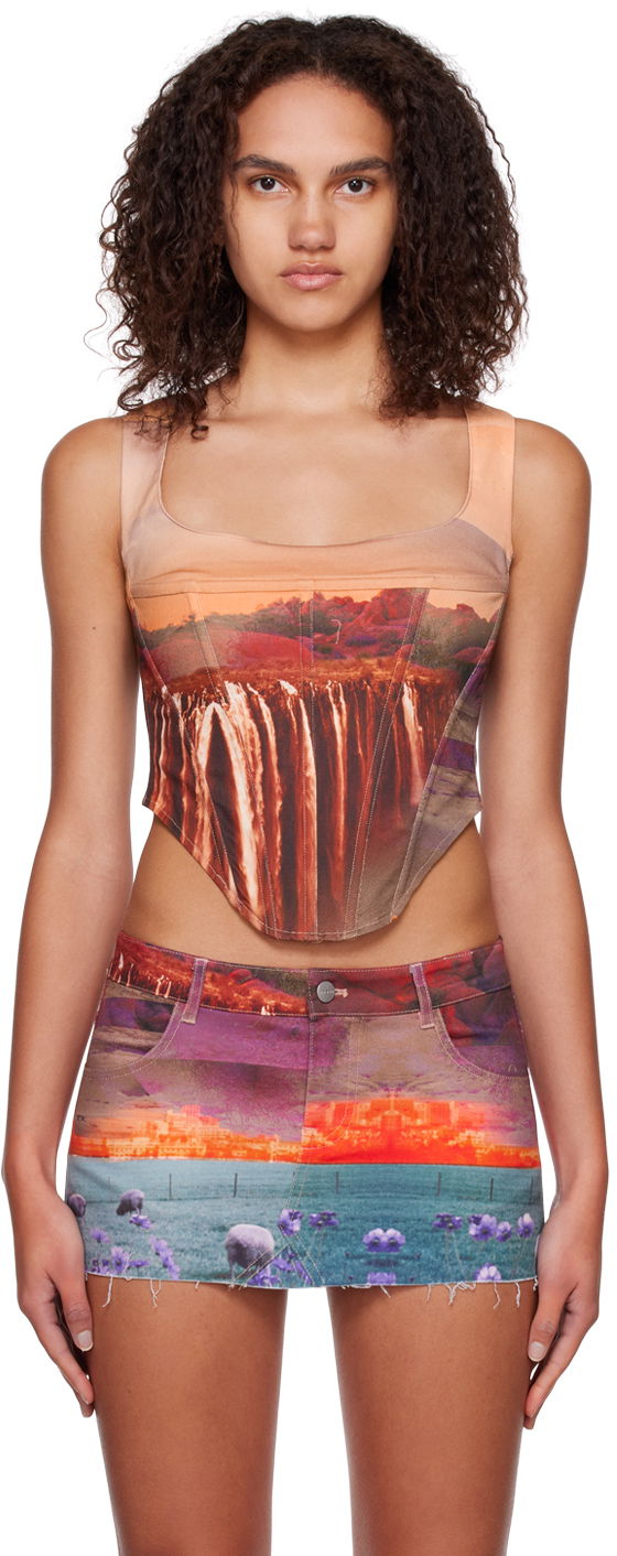 Suknja Miaou Miaou Campbell Printed Corset Top Višebojno | 7020SCOAS