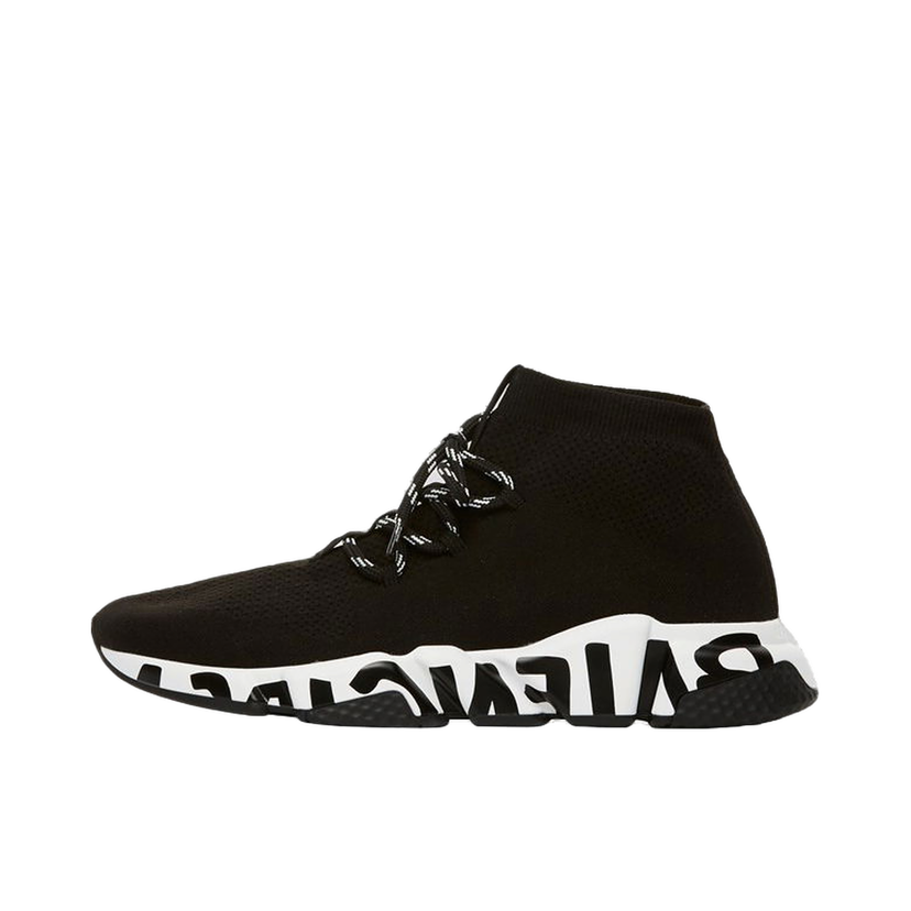 Tenisice i cipele Balenciaga Speed Lace Up Graffiti Black White Crna | 621611W05GE1015