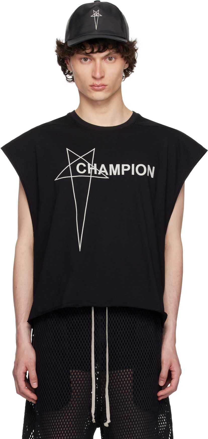 Majica bez rukava Rick Owens Rick Owens Champion Edition Tatlin Tank Top Crna | CM01E1668 CHJG JERSEY