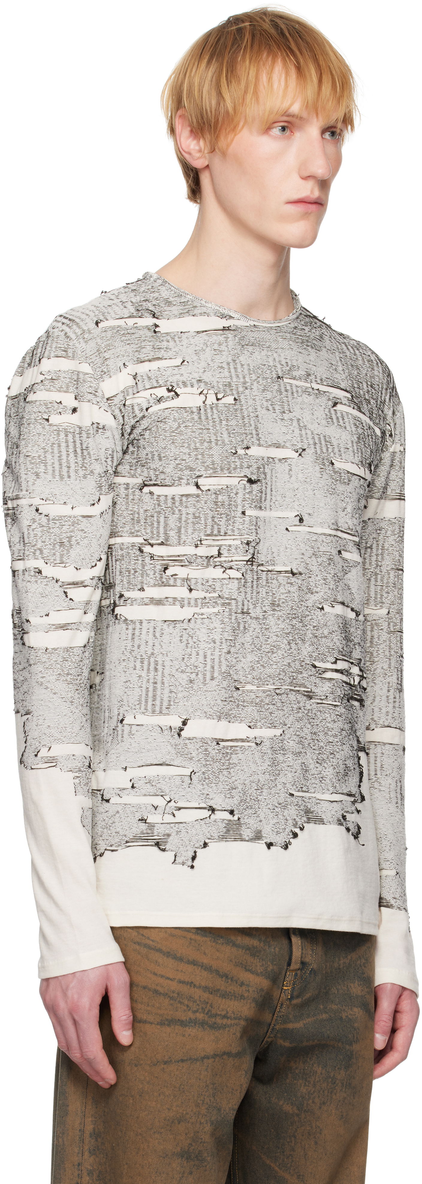 Majica kratkih rukava Diesel Diesel K-Cadmo Long Sleeve T-Shirt Bijela | A18119-0AFBV-129, 1