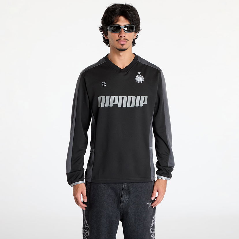 Dres RIPNDIP Jersey Fc Long Sleeve Soccer Jersey Black/ Light Blue S Crna | RNDFAL24105