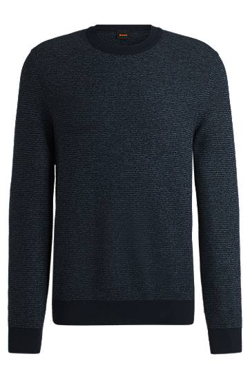 Džemper BOSS Regular-Fit Knitted Sweater Tamnoplava | 50533785