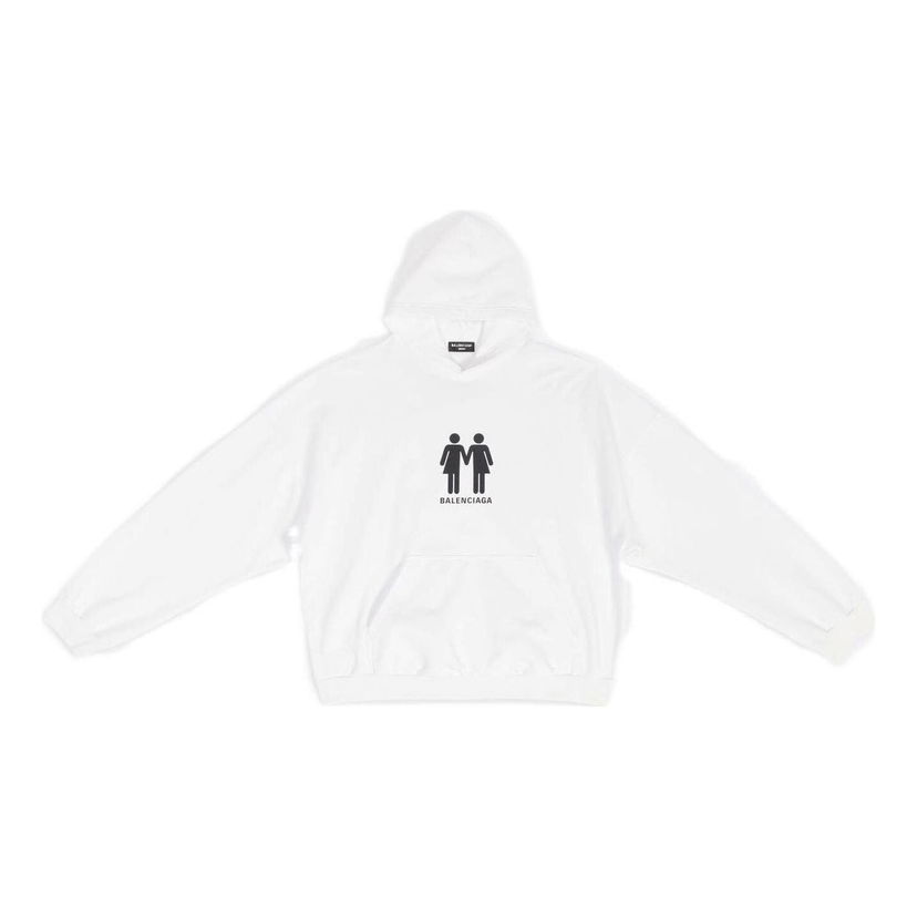 Dukserice Balenciaga Pride Boxy Fit Hoodie Bijela | 651799TMVO30904