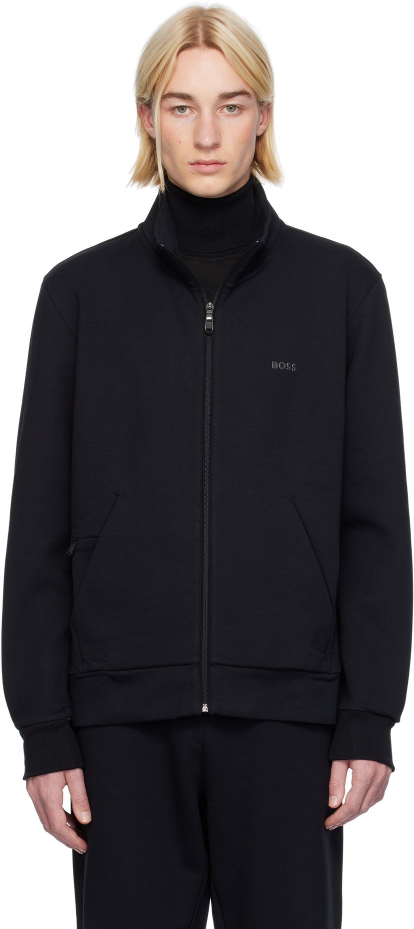 Dukserice BOSS Hidden Pocket Jacket Crna | 50506152