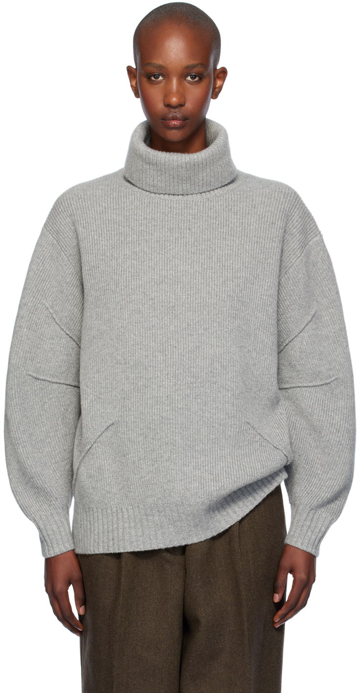 Džemper Helmut Lang Apex Turtleneck Sweater Siva | O06HW708