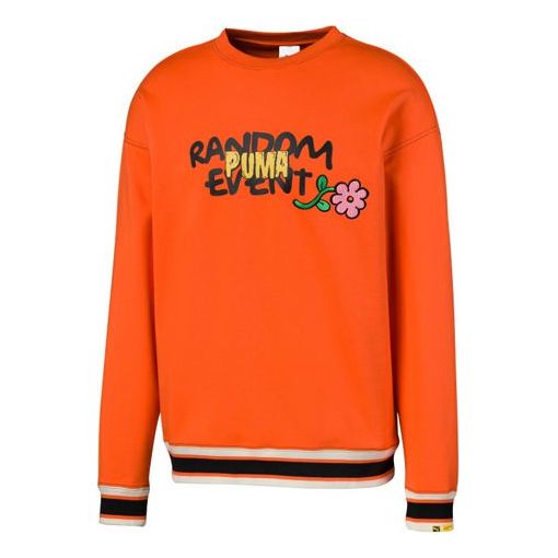 Dukserice Puma Randomevent Graphic Crew Sweatshirt Narančasta | 59666340