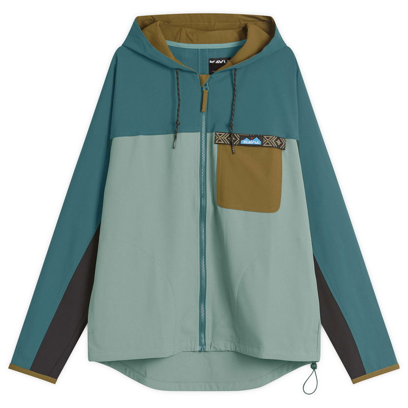 Dukserice KAVU River Throwshirt Jacket Zelena | 5245-2563