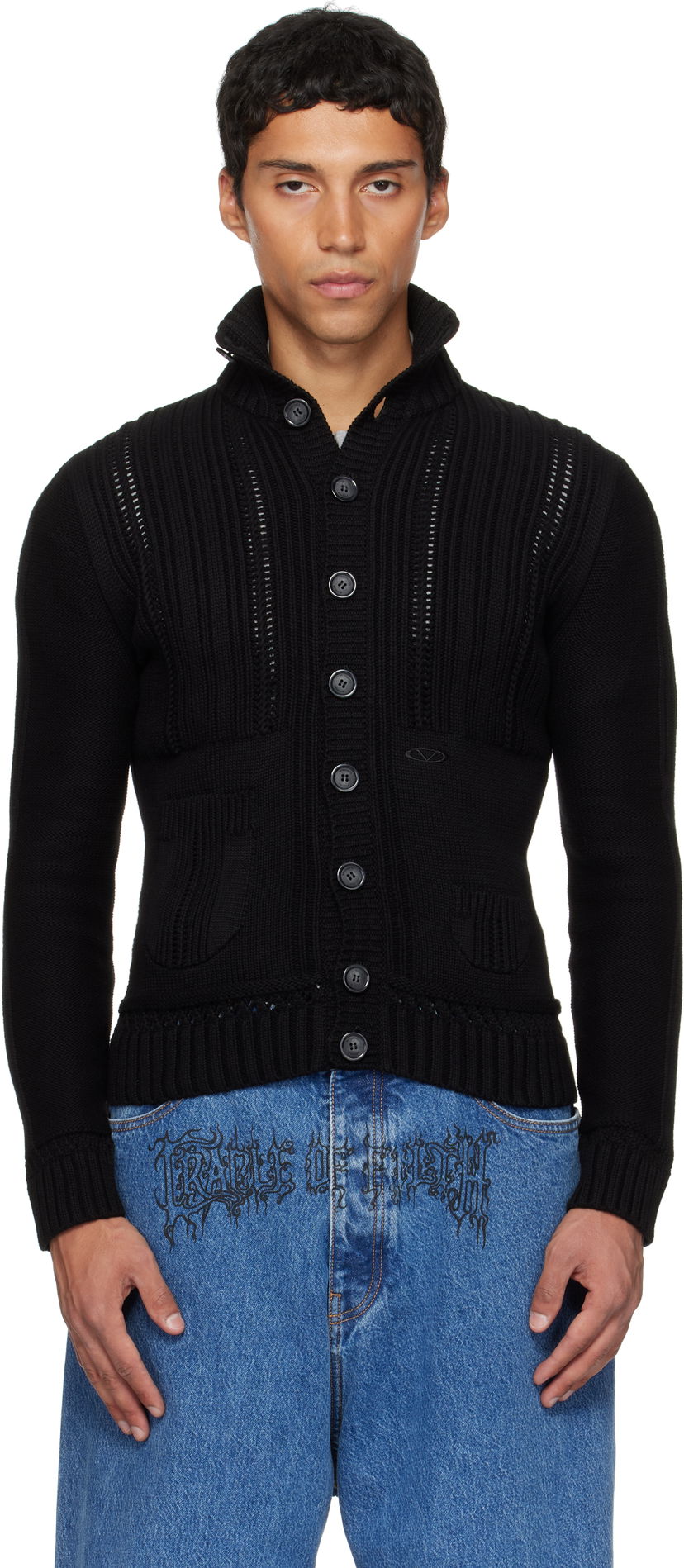 Džemper VETEMENTS VETEMENTS Cargo Cardigan Crna | UH76KN350B