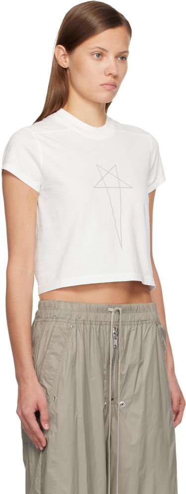 Crop top Rick Owens DRKSHDW Concordians Cropped Small Level T-shirt Crna | DS02E7207 RNEP3, 4